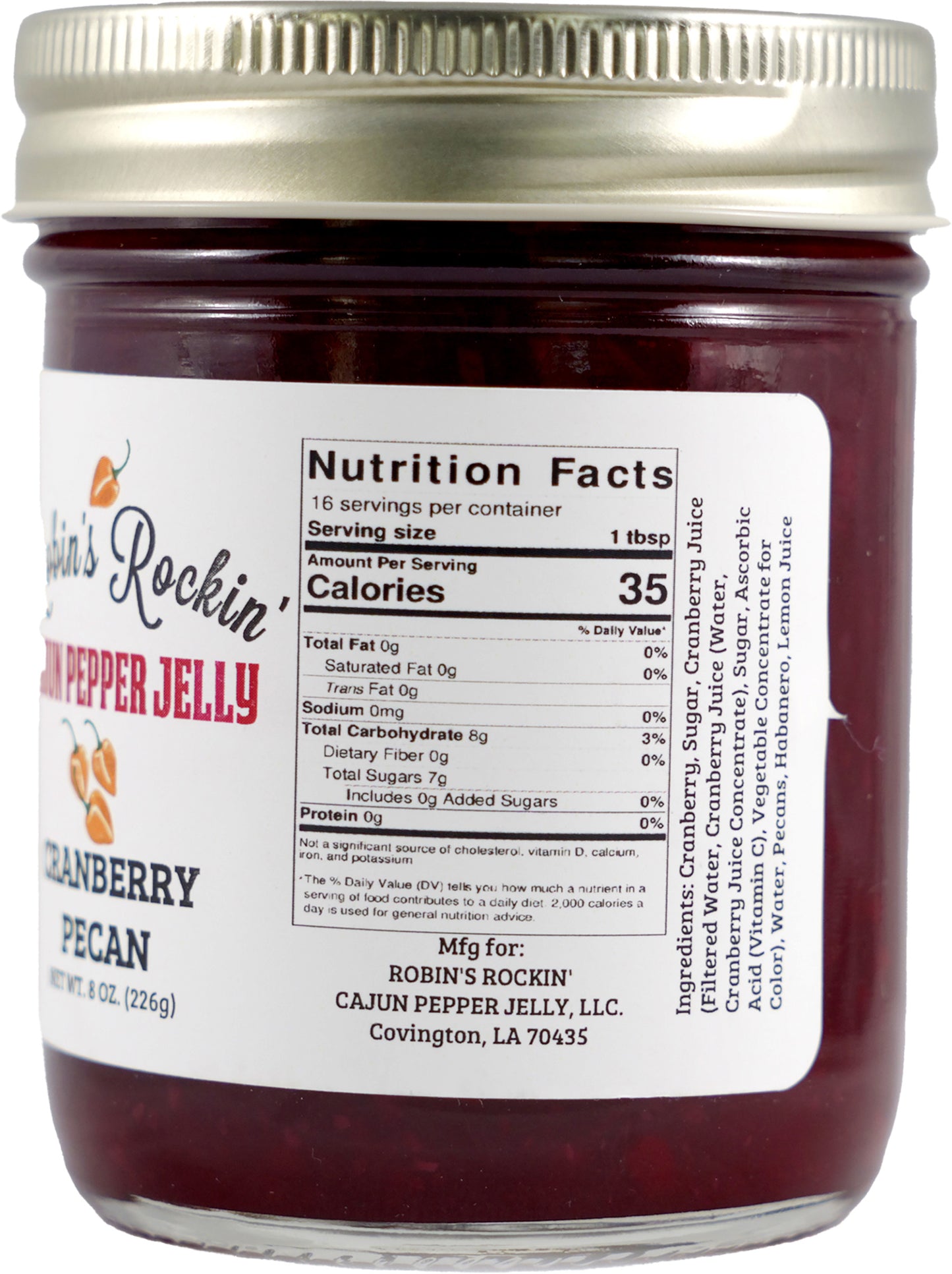 Cranberry Pecan Flavored Pepper Jelly