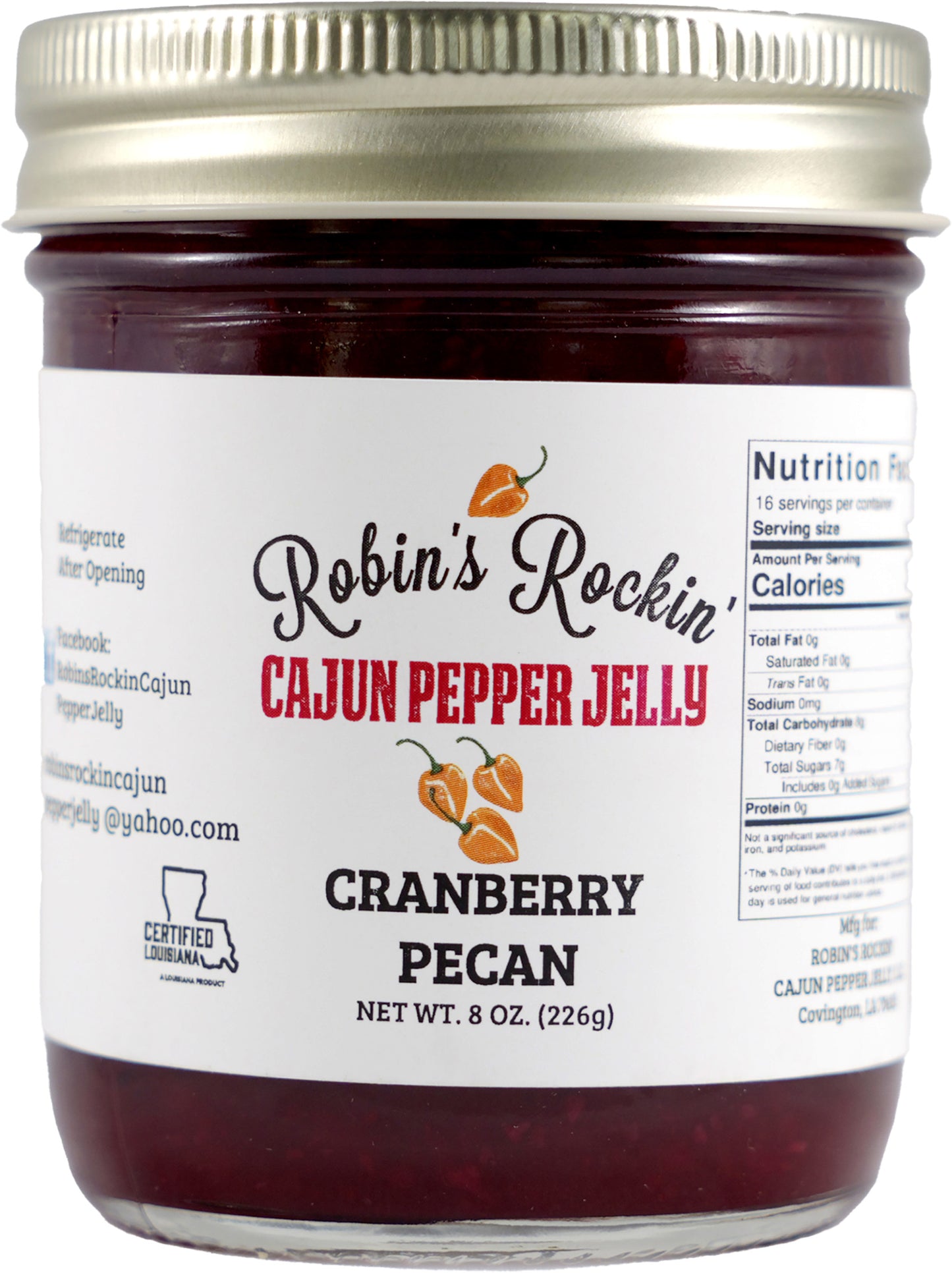 Cranberry Pecan Flavored Pepper Jelly