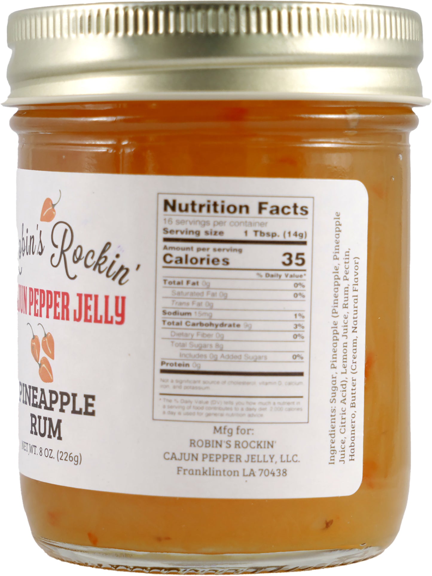 Pineapple Rum Pepper Jelly